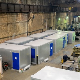 Общий вид сборочного цеха блок контейнеров